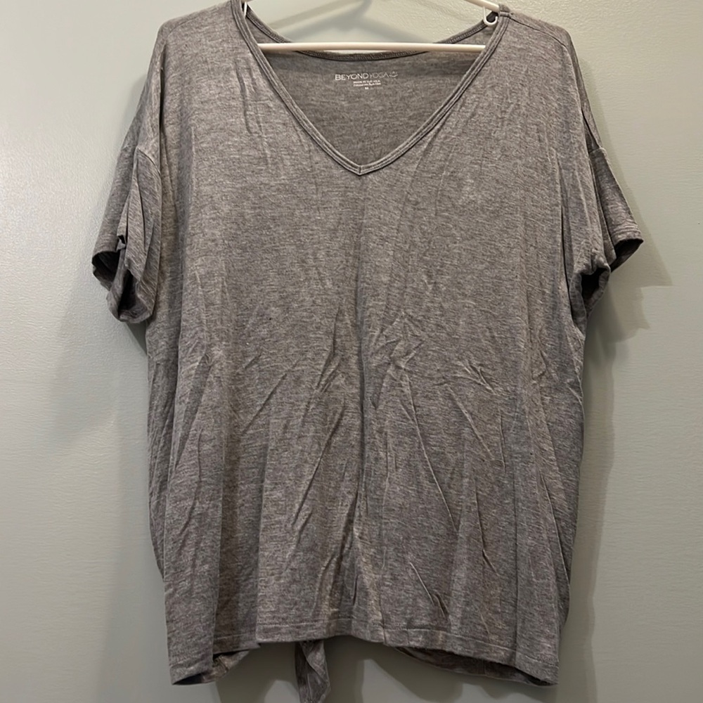 Beyond Yoga Tie Back Short Sleeve Shirt